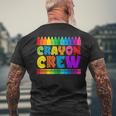 Crayon Crew Coloring Artistic Drawing Color Men's T-shirt Back Print Gifts for Old Men
