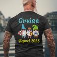 Cruise Squad 2023 Funny Gnomes Cruising Trip Vacation Group Mens Back Print T-shirt Gifts for Old Men