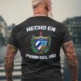 Cuban Flag Hecho En Pinar Del Río Cuba Camisa Men's T-shirt Back Print Gifts for Old Men