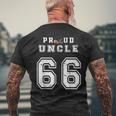 Custom Proud Football Uncle Number 66 Personalized For Men Mens Back Print T-shirt Gifts for Old Men