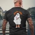 Cute Boo Ghost Spooky Halloween Costume Boo Jee Boujee Men's T-shirt Back Print Gifts for Old Men