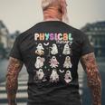 Cute Ghost Physical Therapy Pt Physical Therapist Halloween Men's T-shirt Back Print Gifts for Old Men