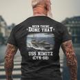 Cvn68 Uss Nimitz Navy Ships Men's Back Print T-shirt Gifts for Old Men