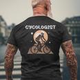 Cycologist Retro Vintage Cycling Funny Bicycle Lovers Gift Cycling Funny Gifts Mens Back Print T-shirt Gifts for Old Men