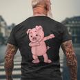 Dabbing Pig Funny Piglet Farm Animal Gift Boy Gifts For Pig Lovers Funny Gifts Mens Back Print T-shirt Gifts for Old Men