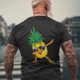Dabbing Pineapple Hawaii Dab Dance Hawaiian Kids Mens Back Print T-shirt Gifts for Old Men