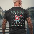 Dabbing Santa Golf Ugly Christmas Sweater Men's T-shirt Back Print Gifts for Old Men