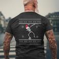 Dabbing Soccer Skeleton Ugly Christmas SweaterMen's T-shirt Back Print Gifts for Old Men