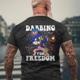 Dabbing Unicorn Baseball Uncle Sam 4Th Of July Usa Patriotic Mens Back Print T-shirt Gifts for Old Men