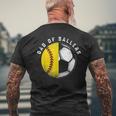 Dad Of Ballers Father Son Softball Soccer Player Coach Gift Mens Back Print T-shirt Gifts for Old Men
