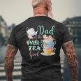Dad Of The Par Tea Girl Tea Party Birthday Theme Men's Back Print T-shirt Gifts for Old Men