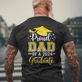 Dad Senior 2024 Proud Dad Of A Class Of 2024 Graduate Men's Back Print T-shirt Gifts for Old Men