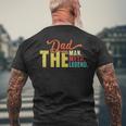 Dad The Man Myth Legend Vintage Fathers Day Daddy Mens Back Print T-shirt Gifts for Old Men
