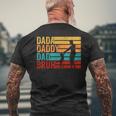 Men Dada Daddy Dad Bruh Fathers Day Vintage Father Men's Back Print T-shirt Gifts for Old Men