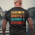 Dada Daddy Dad Bruh Retro Vintage Fathers Day Men's Back Print T-shirt Gifts for Old Men