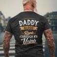 Daddy Blood Runs Through My Veins Best Father's Day Men's T-shirt Back Print Gifts for Old Men