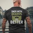 Dads With Beards Are Better Fathers Day Funny Dad Gift For Mens Mens Back Print T-shirt Gifts for Old Men