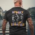 Dancing Skeleton Spooky Radiology Crew X-Ray Tech Halloween Men's T-shirt Back Print Gifts for Old Men