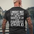 My Daughter In Law Is My Favorite Child Fathers Day Dad Men's Back Print T-shirt Gifts for Old Men