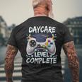 Daycare Level Complete Gamer Class Of 2023 Graduation Mens Back Print T-shirt Gifts for Old Men