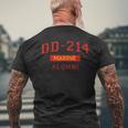 Dd214 Alumni Dd214 Jarhead Us Veteran Armed Forces Men's Back Print T-shirt Gifts for Old Men