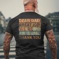 Dear Dad Great Job Were Awesome Thank You Vintage Father Mens Back Print T-shirt Gifts for Old Men