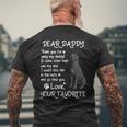 Dear Daddy Great Dane Dog Dad Fathers Day Mens Back Print T-shirt Gifts for Old Men
