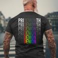 Demon Pride Month Lgbt Gay Pride Month Transgender Lesbian Mens Back Print T-shirt Gifts for Old Men