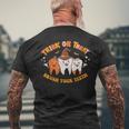 Dentist Dental Halloween Trick Or Treat Brush Your Th Men's T-shirt Back Print Gifts for Old Men