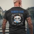 Diabetes Cycle Diabetes Awareness Cat Outfits Men's T-shirt Back Print Gifts for Old Men