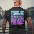 Diamonds Are Girls Best Friend Never Owned Corgi Mens Back Print T-shirt Gifts for Old Men