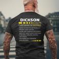 Dickson Name Gift Dickson Facts V3 Mens Back Print T-shirt Gifts for Old Men