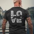 Dog Boston Terrier Artistic I Love My Boston Terrier Dog Lover Theme Design Mens Back Print T-shirt Gifts for Old Men