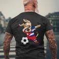 Dog Dabbing Soccer Cuba Jersey Cuban Football Men's T-shirt Back Print Gifts for Old Men