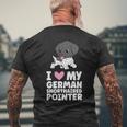 Dog German Shorthaired I Love My German Shorthaired Pointer Dog Mens Back Print T-shirt Gifts for Old Men