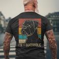 Dog Lover Dog Owner Vintage Pet Animal Outfit Funny Boxer Mens Back Print T-shirt Gifts for Old Men