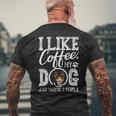 Dog Rat Terrier I Like Coffee My Rat Terrier And Maybe 3 People Mens Back Print T-shirt Gifts for Old Men