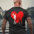 Dog Red Heart Great Dane Mens Back Print T-shirt Gifts for Old Men