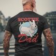 Dog Scottish Terrier Mens Scottie Dad Dog Owner Scottish Terrier 3 Mens Back Print T-shirt Gifts for Old Men