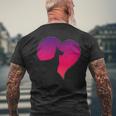 Dogs Great Dane Dog Pink Heart Love Gift For Women Mens Back Print T-shirt Gifts for Old Men