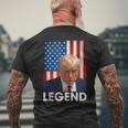 Donald Trump 2024 Shot President Legend American Flag Men's T-shirt Back Print Gifts for Old Men