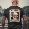 Donald Trump Shot Wanted For US President 2024 Men's T-shirt Back Print Gifts for Old Men