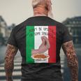 Dont Be Upsetti Eat Some Spaghetti Funny Italian Hand Meme Mens Back Print T-shirt Gifts for Old Men