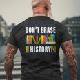 Dont Erase History Funny Book Worm Book Lover Quote Mens Back Print T-shirt Gifts for Old Men