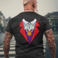 Dracula Vampire Halloween Costume Cosplay Tuxedo Retro Men's T-shirt Back Print Gifts for Old Men