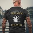 Drum Never Underestimate An Old Man With Mens Back Print T-shirt Gifts for Old Men