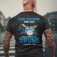 Drummer Grandpa Grandpas Take Naps Real Grandpas Play Drums Men's Back Print T-shirt Gifts for Old Men