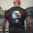 Eagle Of Freedom Merica Patriotic Usa Flag 4Th Of July 2023 Mens Back Print T-shirt Gifts for Old Men