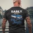 Easily Distracted By Old Pickup Trucks Classic Cars Men's T-shirt Back Print Gifts for Old Men