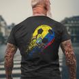 Ecuador Ecuadorian Flag Fan Pride Soccer Player Mens Back Print T-shirt Gifts for Old Men
